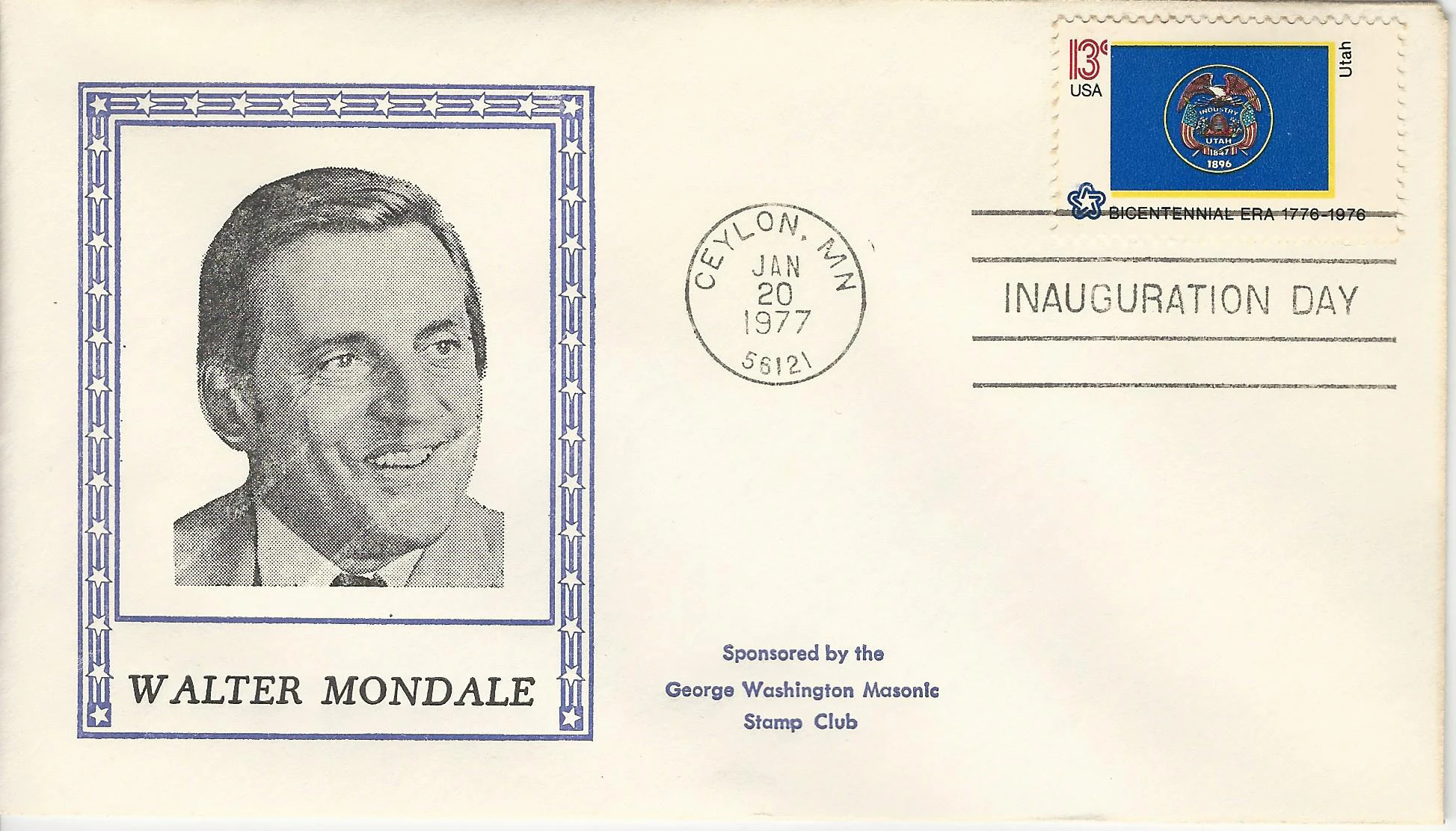 Inauguration VP Walter Mondale Postmark #1: Washington, DC&hellip;